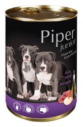 PIPER JUNIOR s telecím a jablky, konzerva pro štěňata 400g
