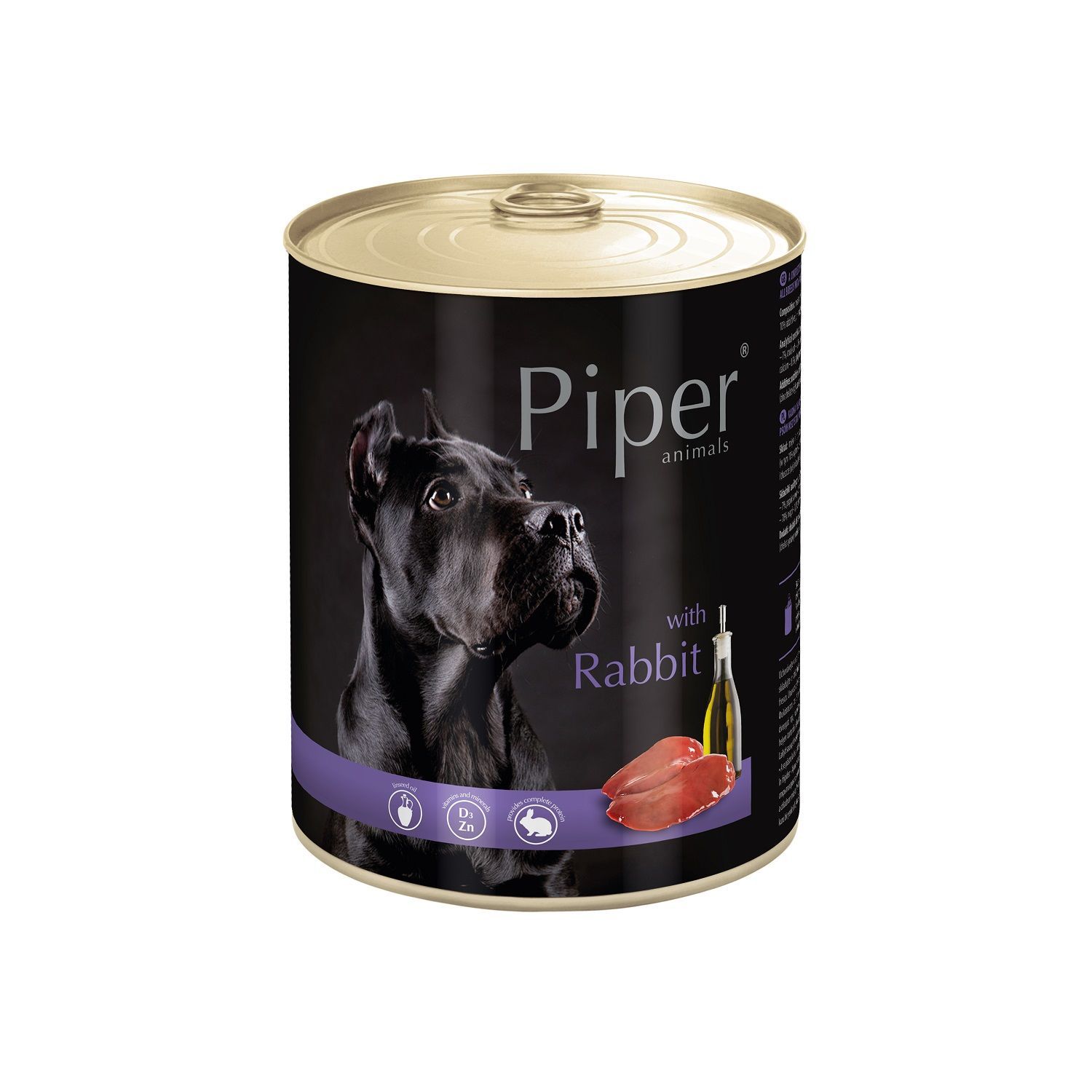 PIPER s králíkem, konzerva pro psy 400g