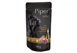 PIPER s kuřecími srdíčky a hnědou rýží, kapsička pro psy 150g
