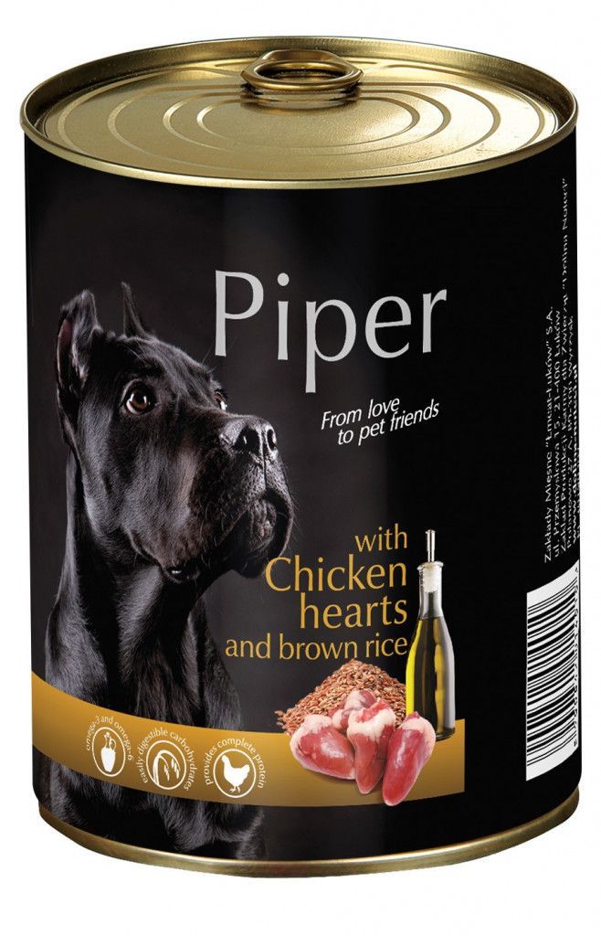 PIPER Kuřecí srdíčka a špenát 400g