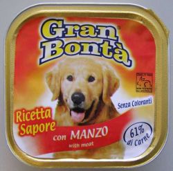 GRAN BONTA paštika s hovězím masem pro psy 150g Monge GRAN BONTA paštika s hovězím masem pro psy 150g Monge