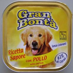 GRAN BONTA paštika s kuřecím masem pro psy 150g Monge