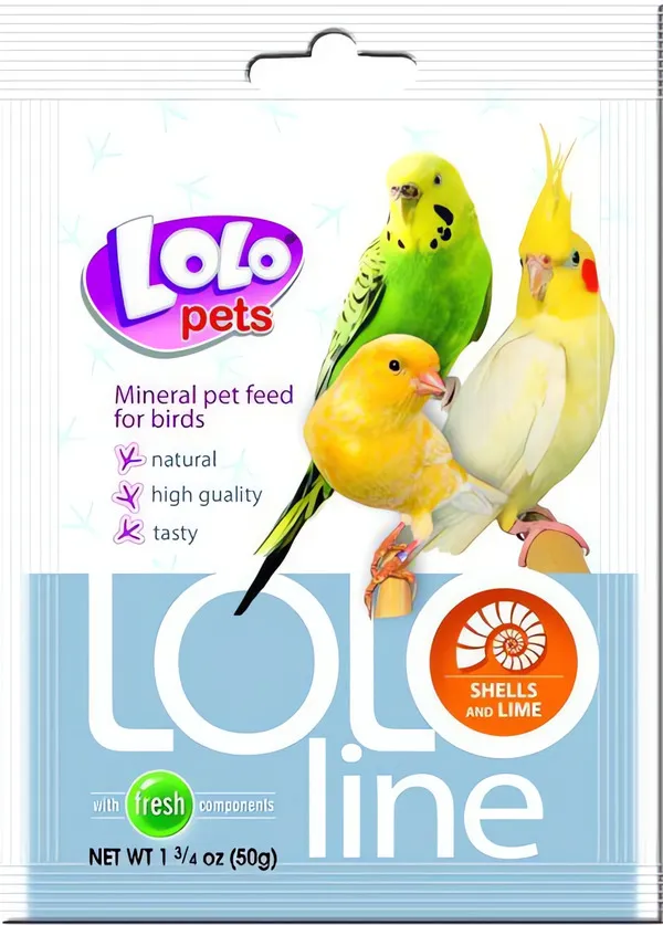 LOLOLINE mušle a vápník pro ptáky 50 g